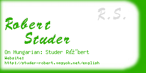 robert studer business card